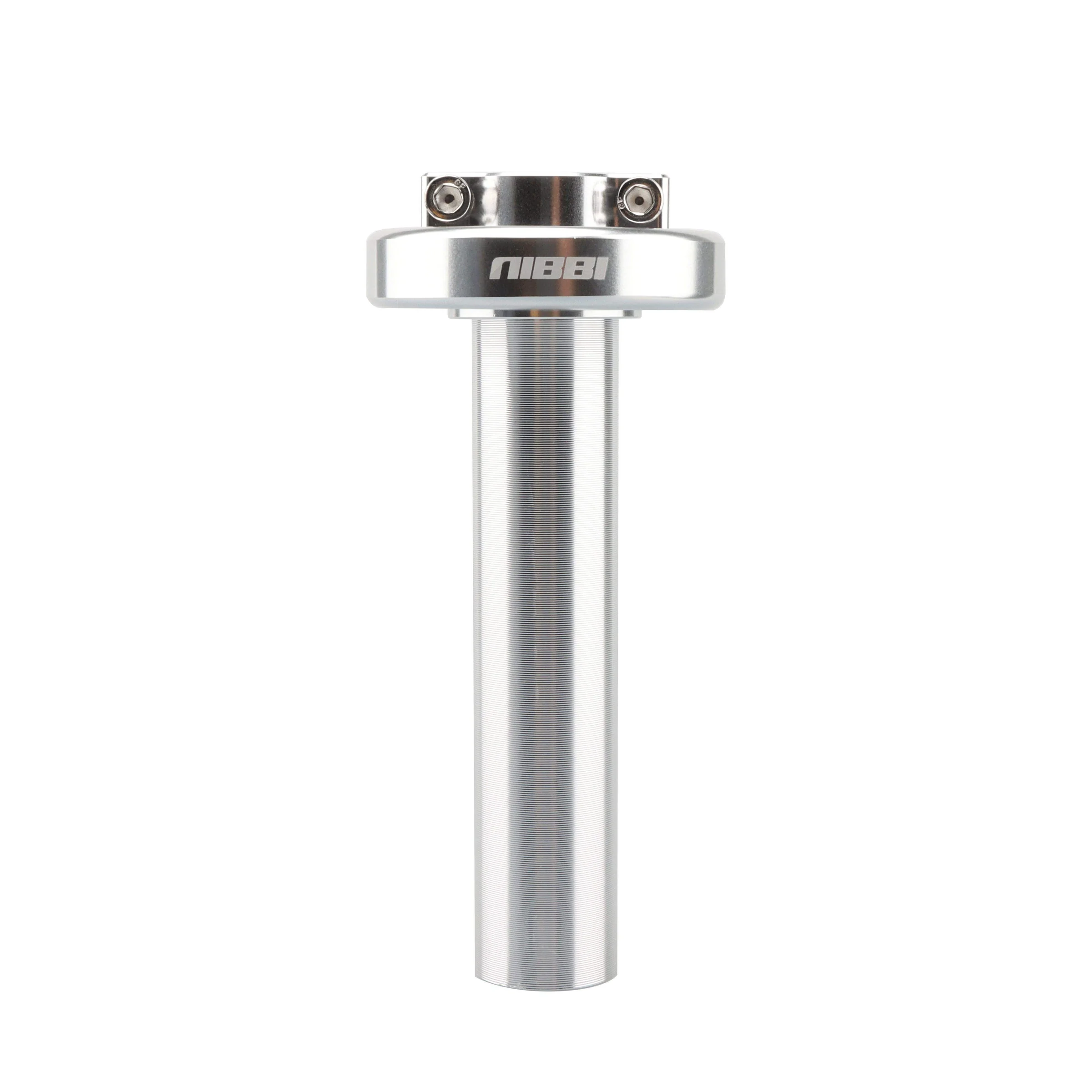 Kurzhub Gasgriff CNC Aluminium 1/4 Silber