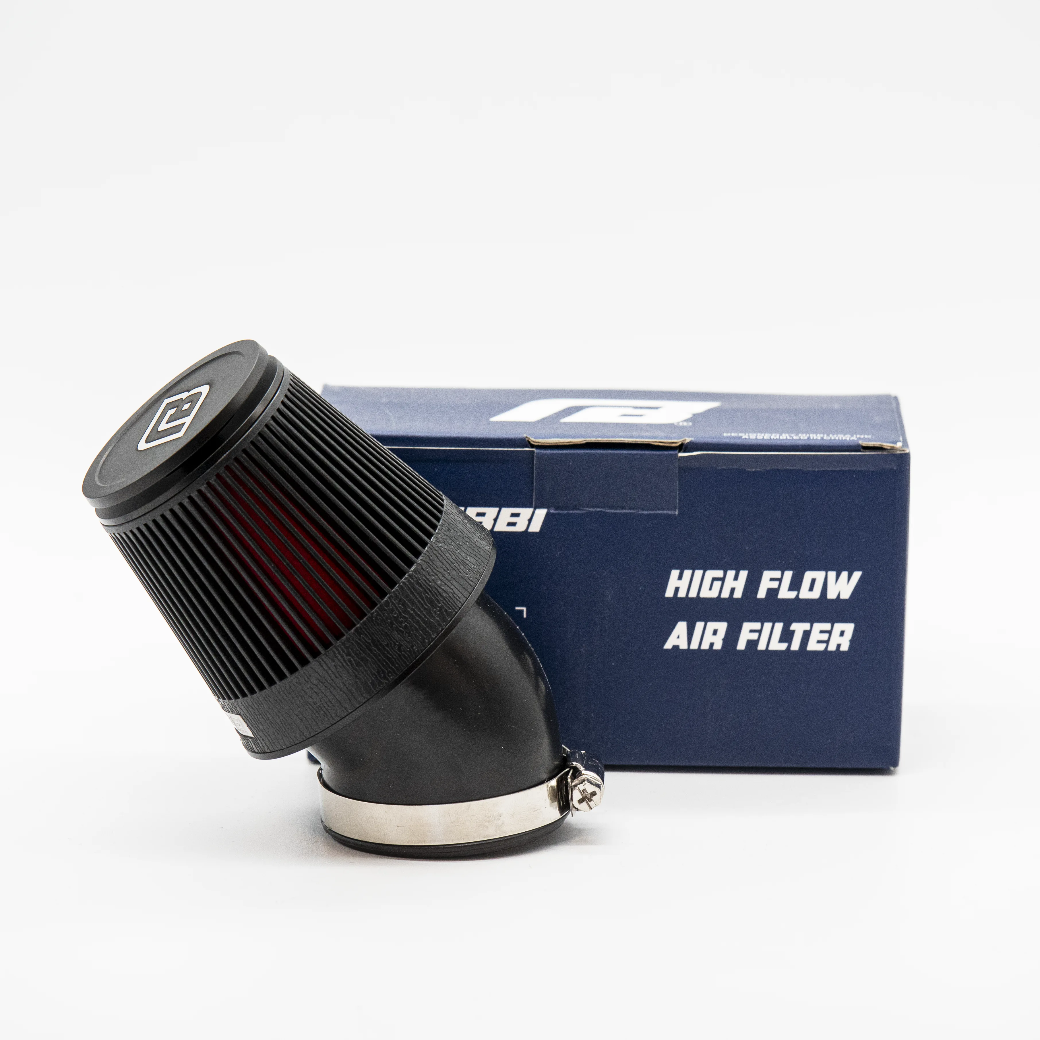 High Flow Luftfilter Black gebogen