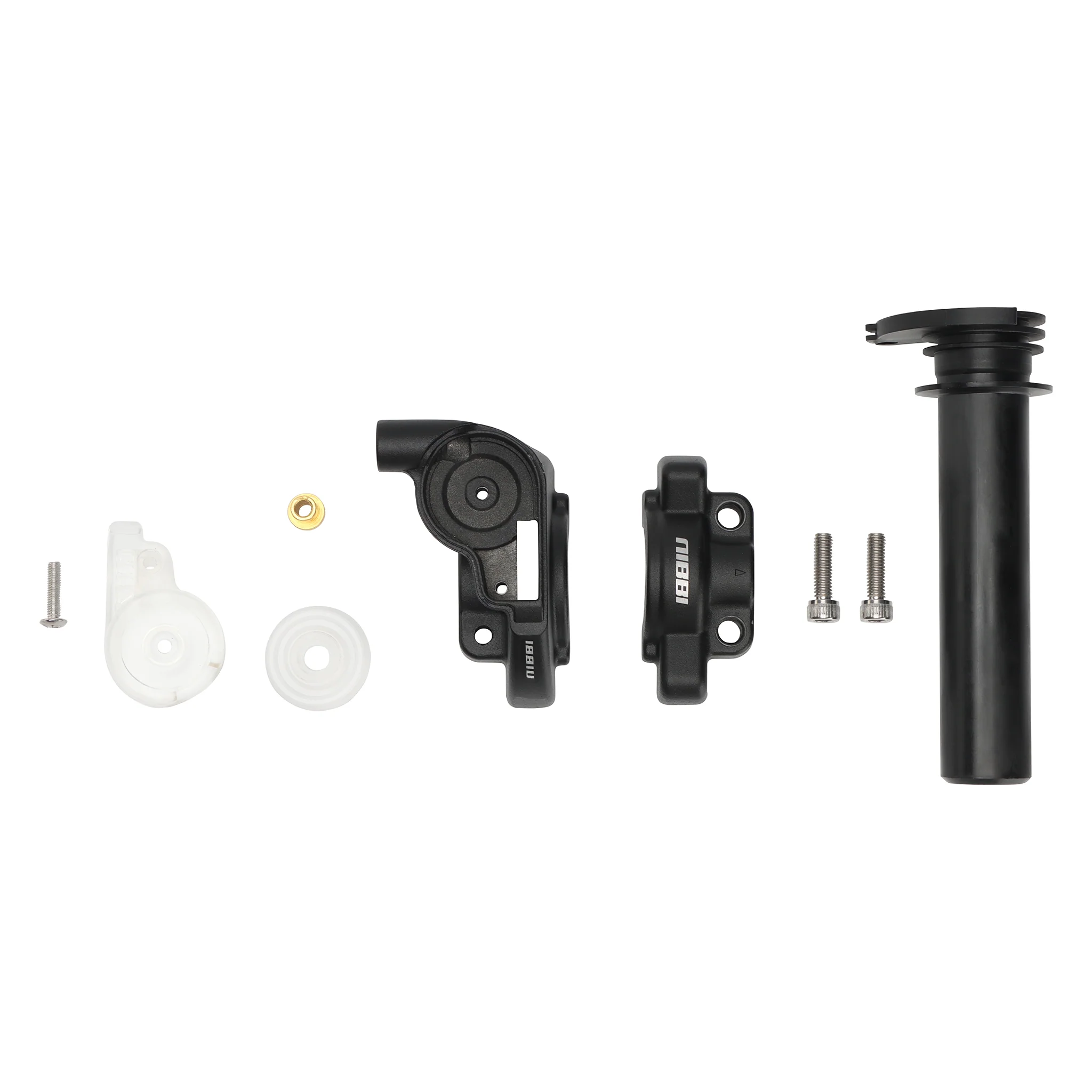 Kurzhub Gasgriff Aluminium Transparent
