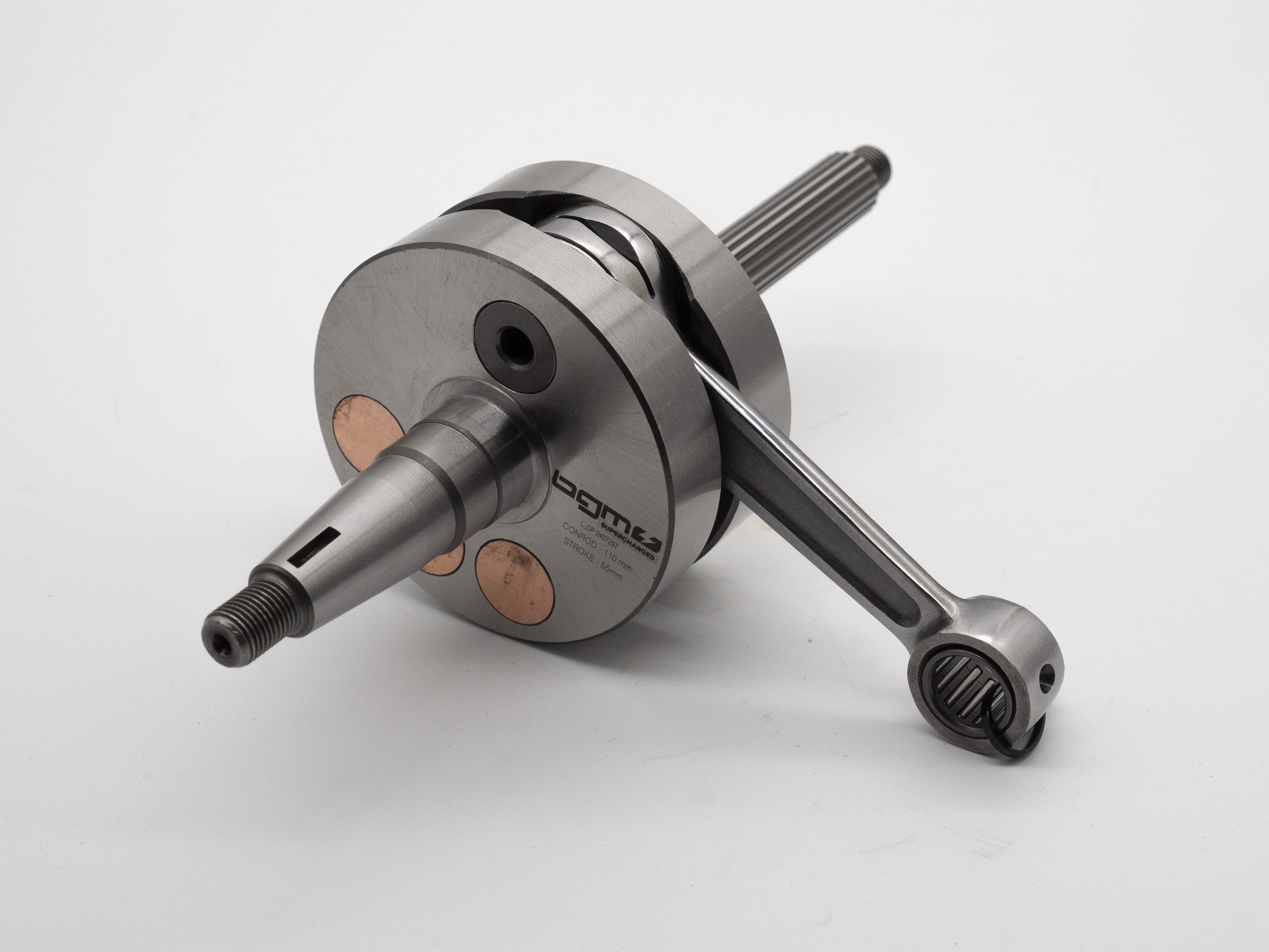 BGM Evo 2 Kurbelwelle 55 mm Hub 110 mm Pleul mit Spacer 5 mm